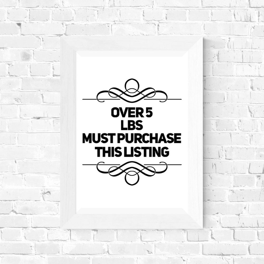 Over 5 lbs label